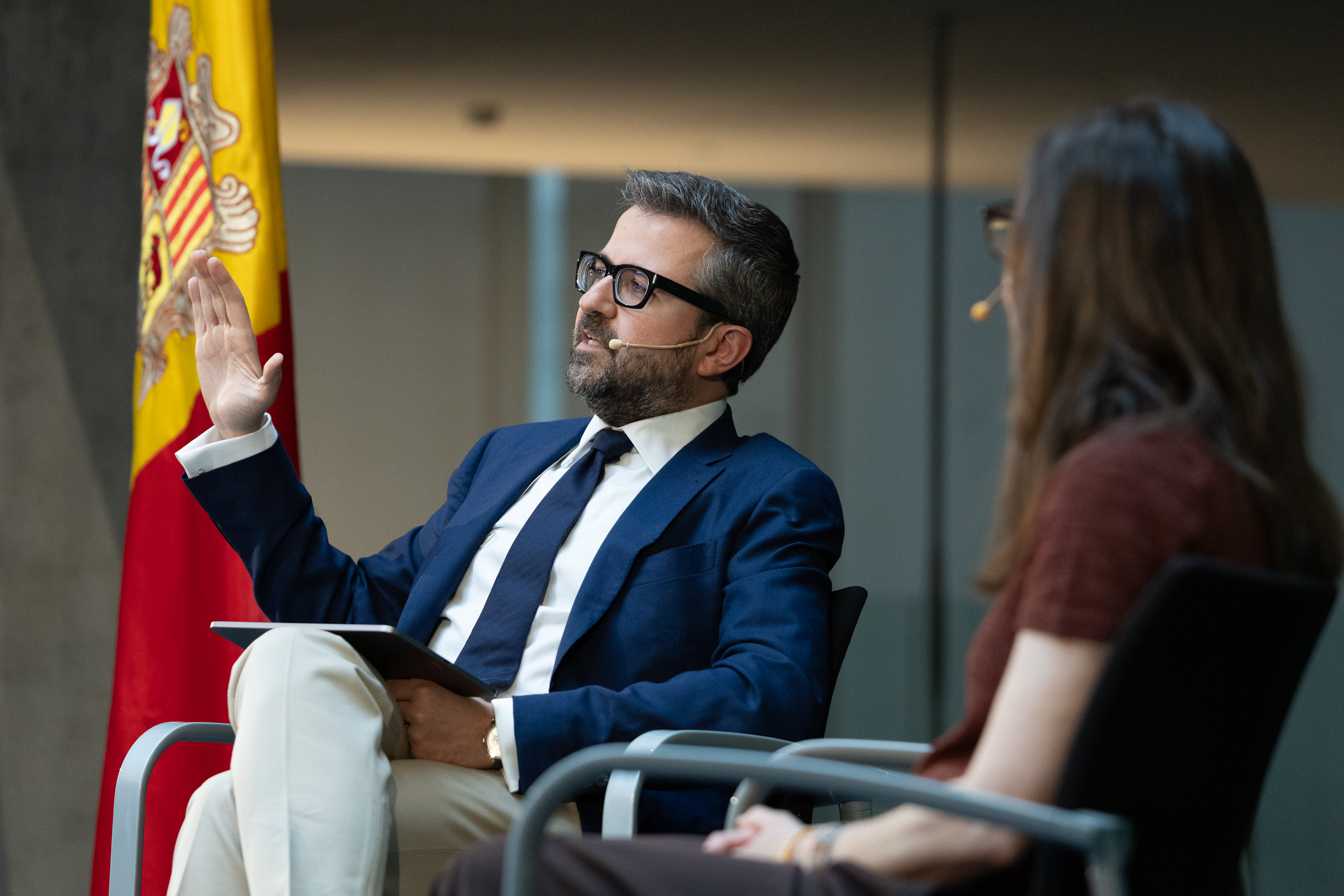 Albert Dorca, during the round table.