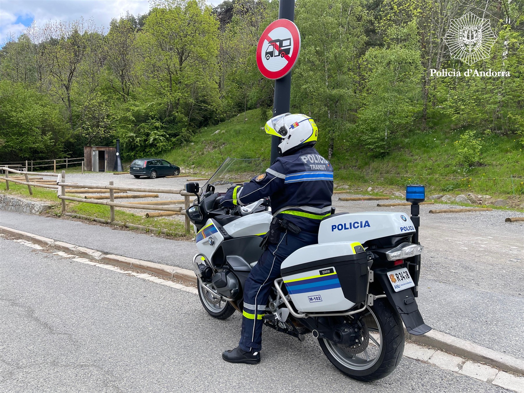 A policeman during a control.