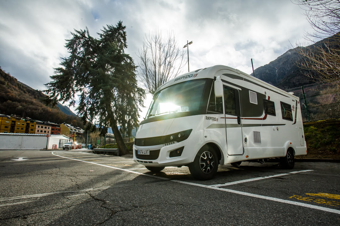 A parked motorhome