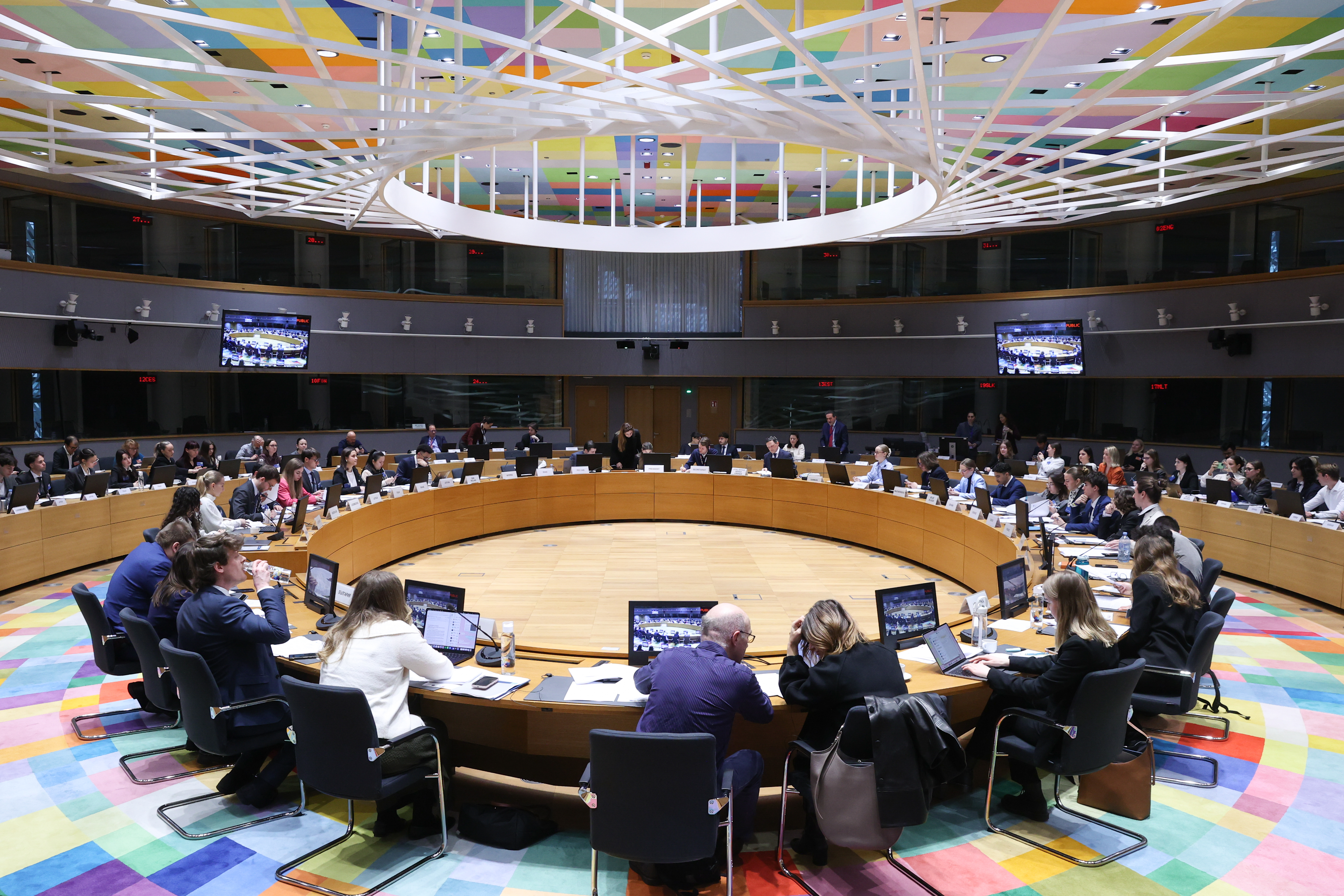 Coreper meeting in Brussels.