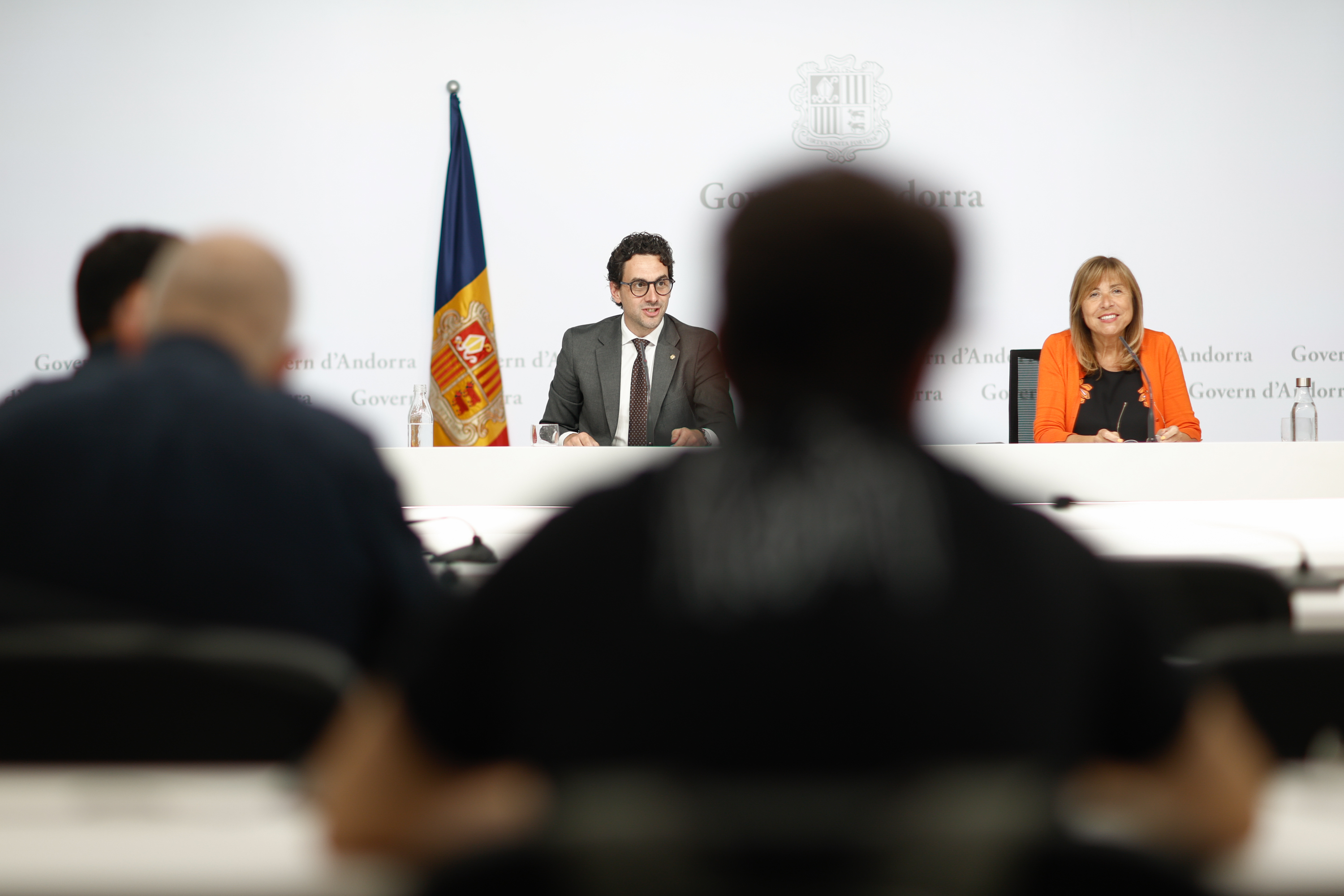 Minister Spokesperson, Guillem Casal, at the press conference after the council of ministers this afternoon.
