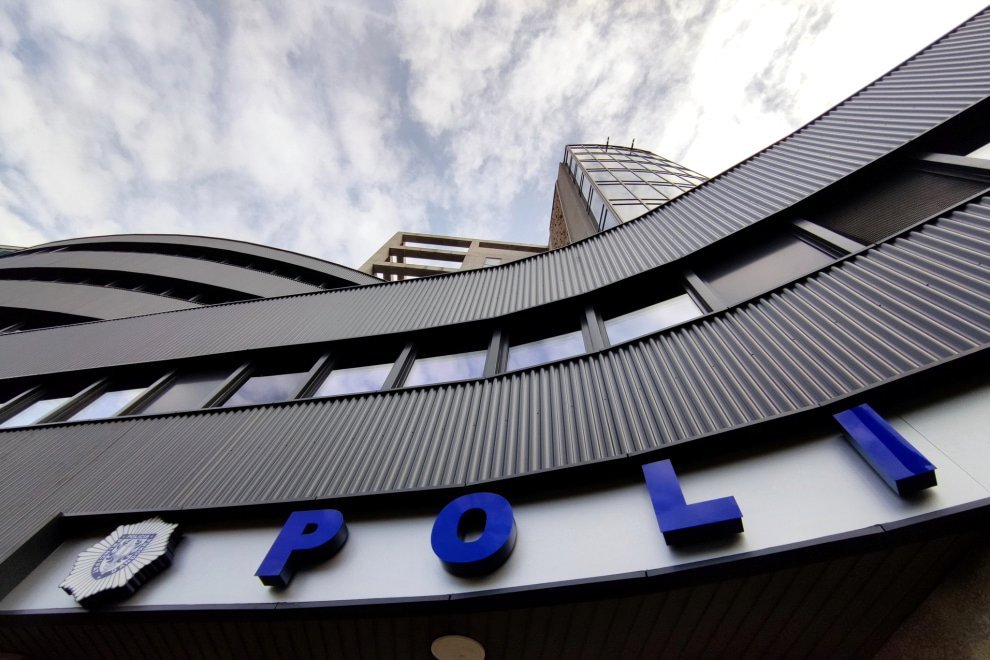 The central police building.