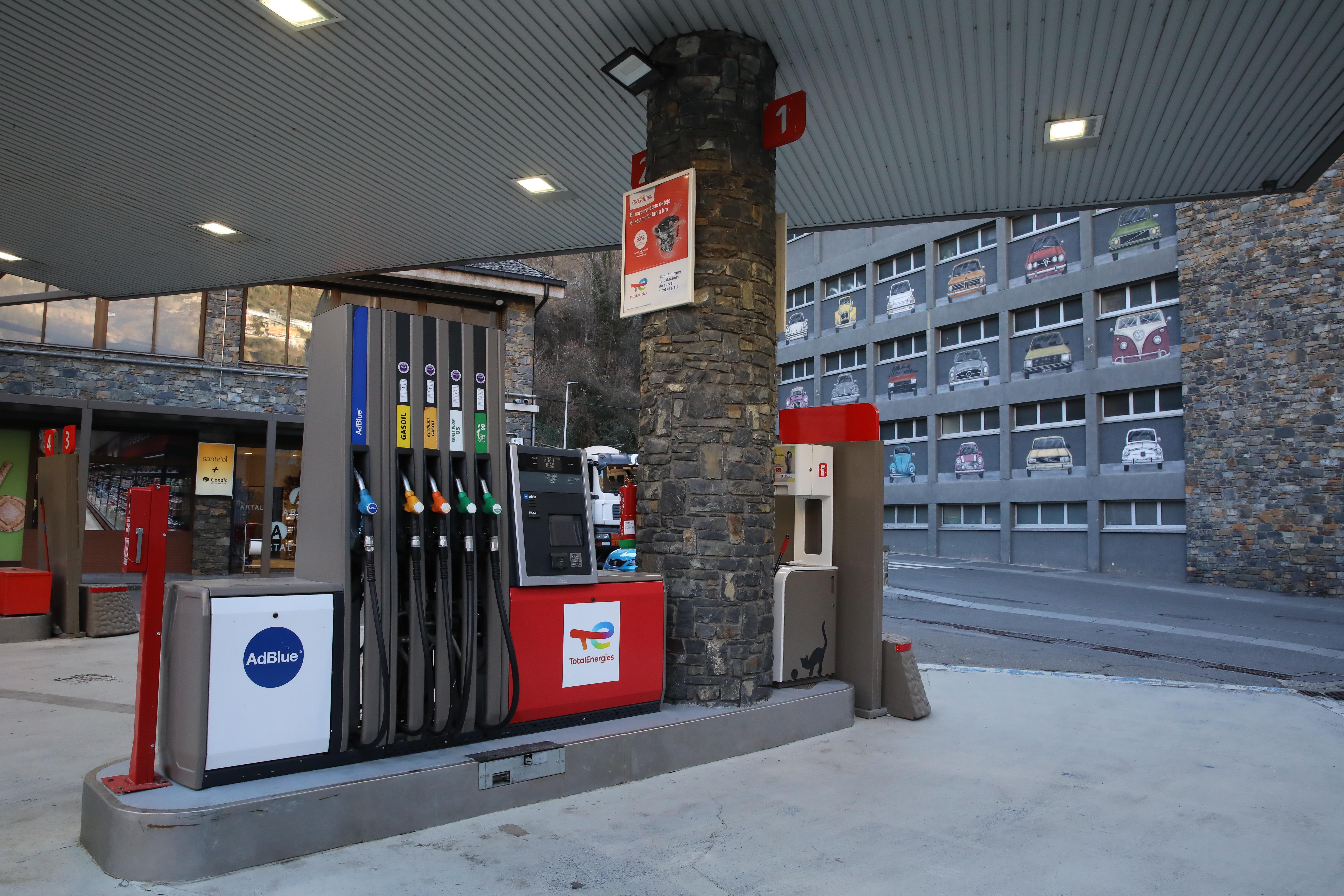 A service station in Escaldes