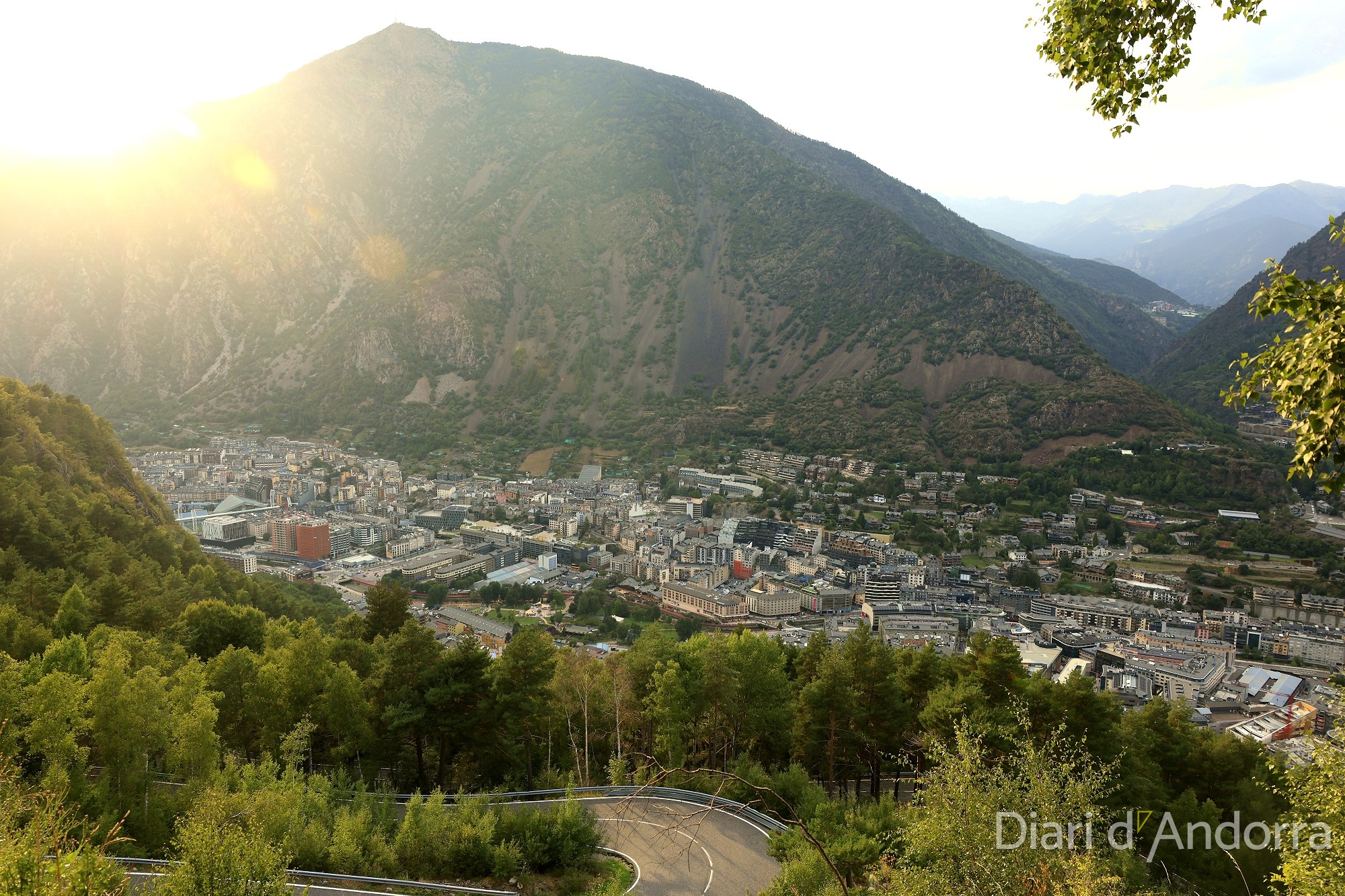 Aerial view of Andorra la Vella.