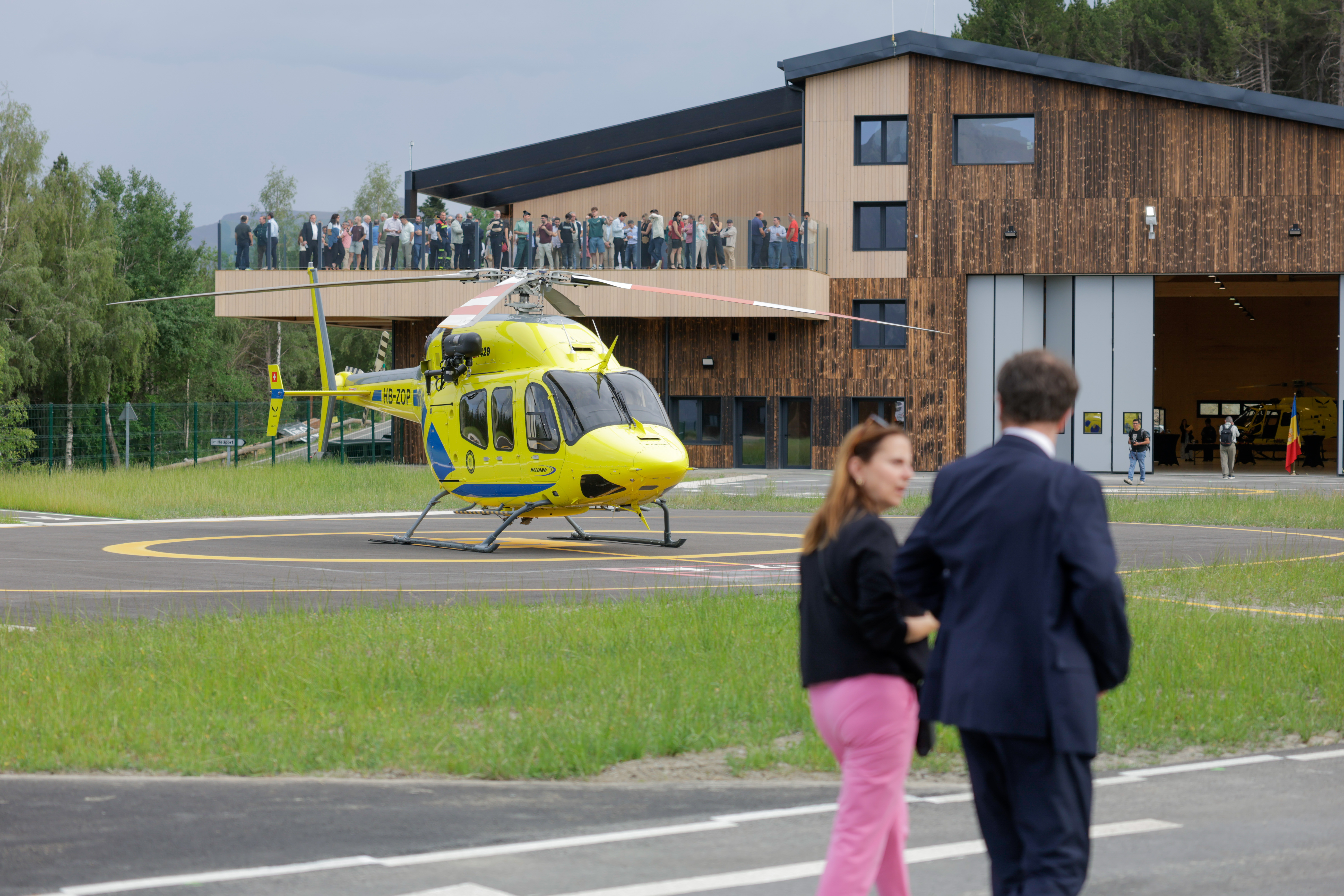 The Caubella heliport during the inauguration, in June.