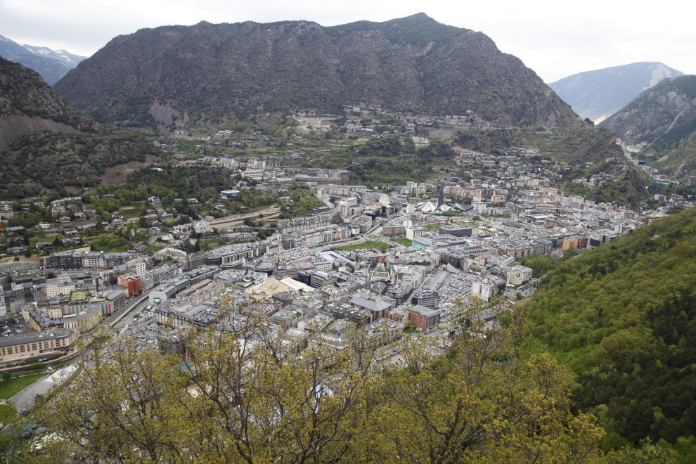 A view of Escaldes-Engordany and Andorra la Vella.