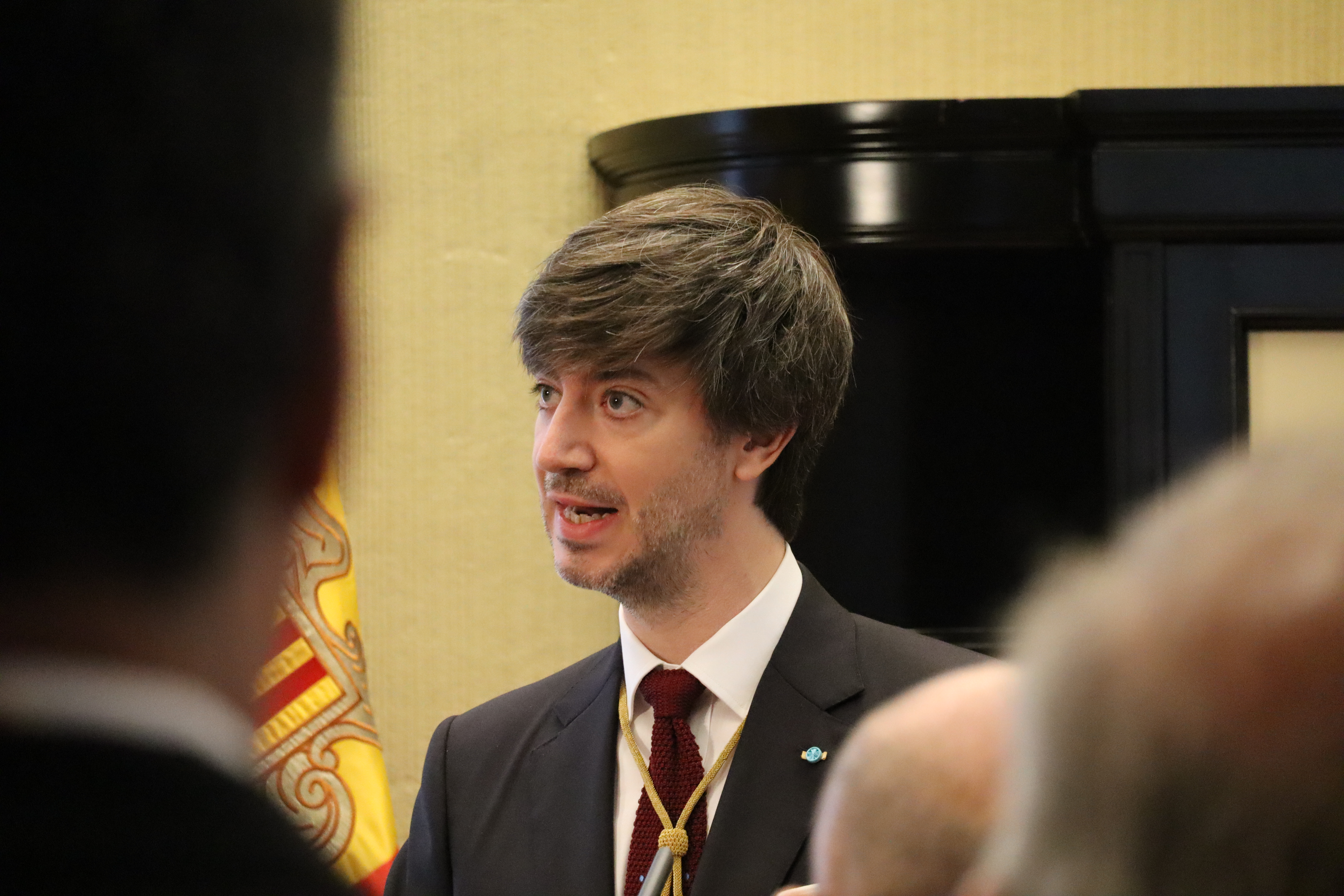 The general trustee, Carles Ensenyat, during the Meritxell Day speech.
