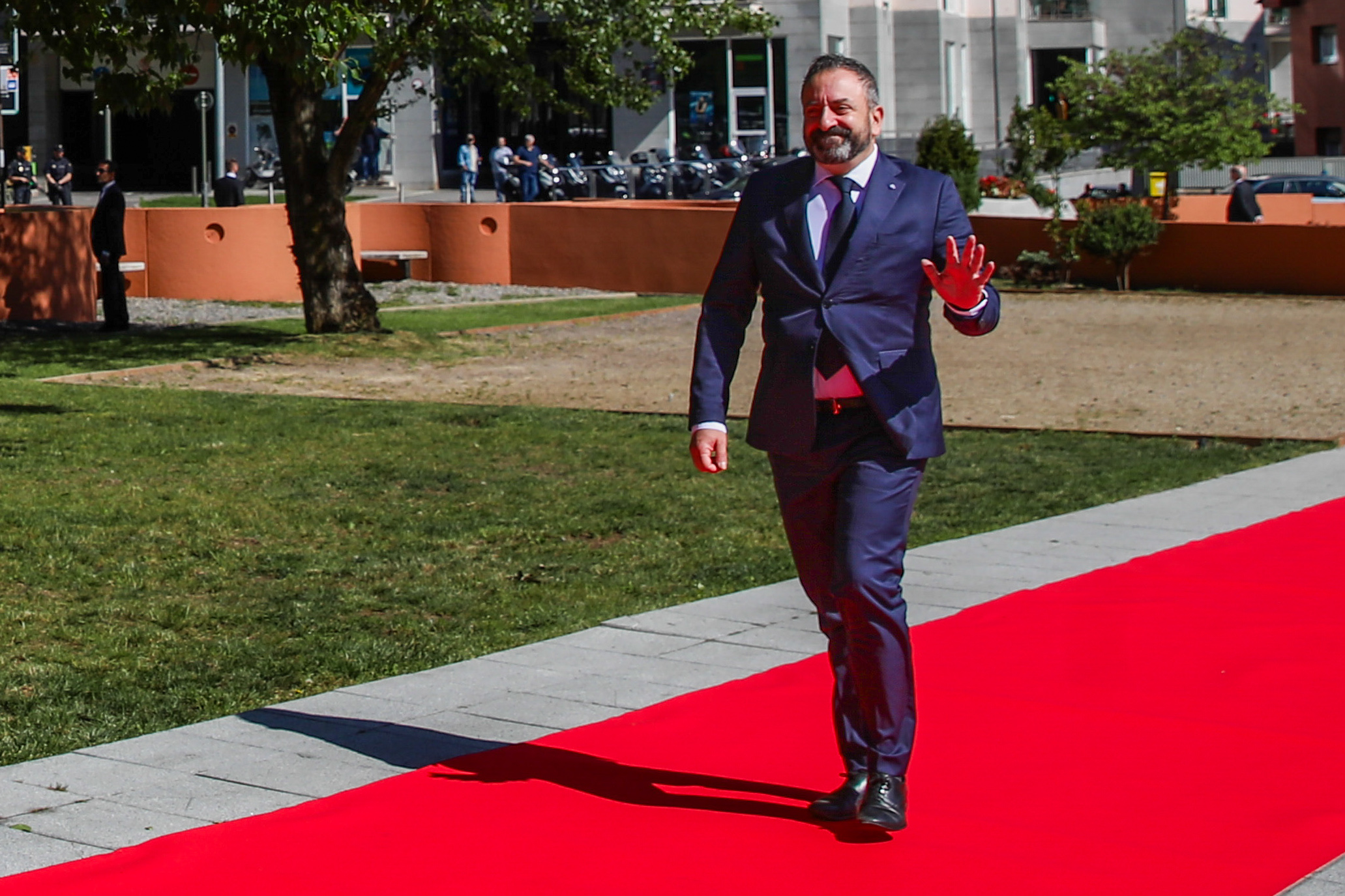 Luca Beccari during the visit to Andorra.