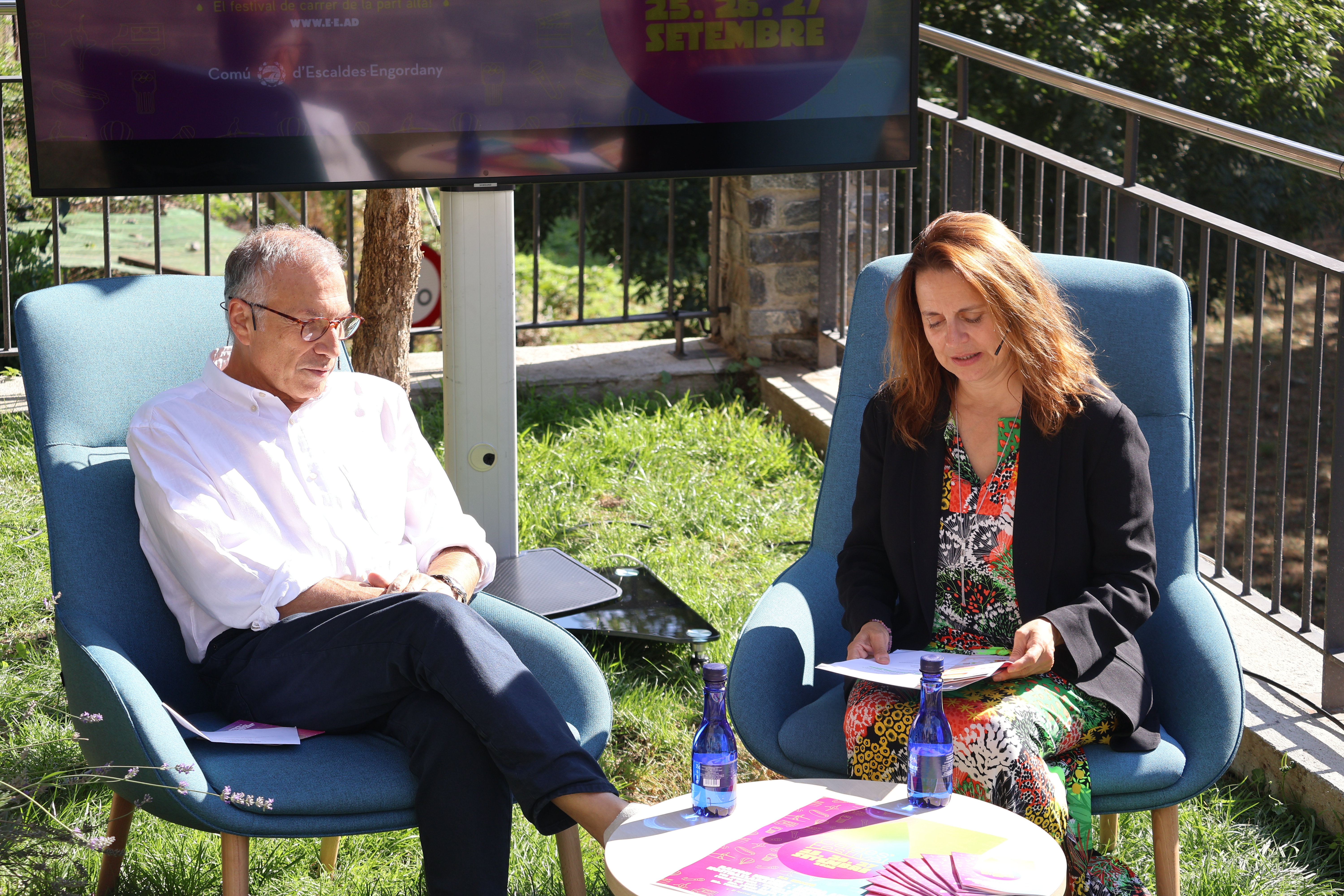 Gili and Closa during the official presentation of the program.