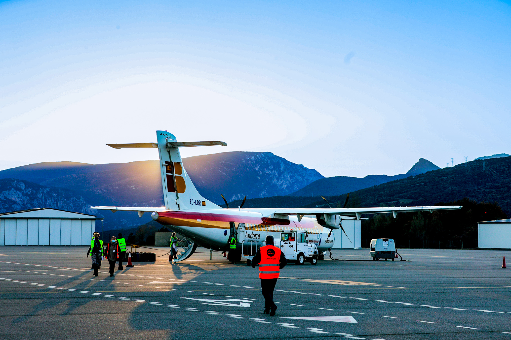 A plane at Andorra-la Seu airport.