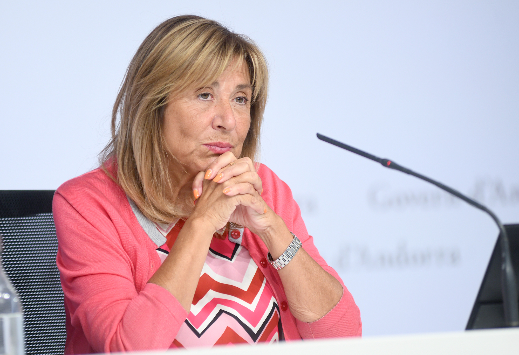 The Minister of Housing, Conxita Marsol, during the press conference.